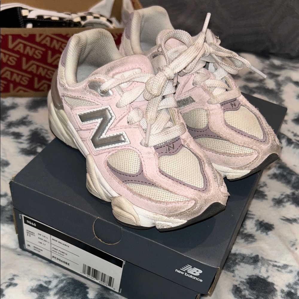 New Balance Light Pink and Cream Sneakers